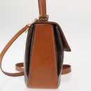 CELINE Macadam Canvas Hand Bag PVC Leather 2way Brown Gold Auth 146100-4