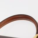 CELINE Macadam Canvas Hand Bag PVC Leather 2way Brown Gold Auth 146100-8