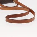 CELINE Macadam Canvas Hand Bag PVC Leather 2way Brown Gold Auth 146100-9