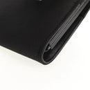 Salvatore Ferragamo Gancini Clutch Bag Satin Black Silver Auth 146102V-16