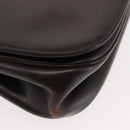 Christian Dior Hand Bag Leather Brown Gold Auth 146106-14