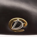 Christian Dior Hand Bag Leather Brown Gold Auth 146106-18