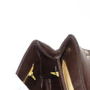 Christian Dior Hand Bag Leather Brown Gold Auth 146106-20