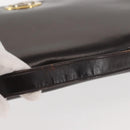 Christian Dior Hand Bag Leather Brown Gold Auth 146106-7