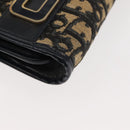 Christian Dior Trotter Canvas Shoulder Bag Navy Gold Auth 146109-10