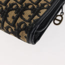 Christian Dior Trotter Canvas Shoulder Bag Navy Gold Auth 146109-13