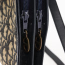 Christian Dior Trotter Canvas Shoulder Bag Navy Gold Auth 146109-14