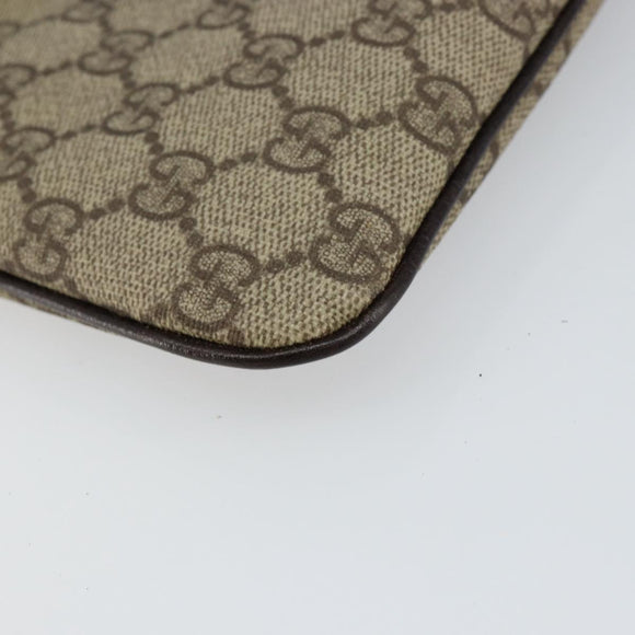 GUCCI GG Supreme Web Sherry Line Bag PVC Beige Silver 190553 0959 Auth 146121