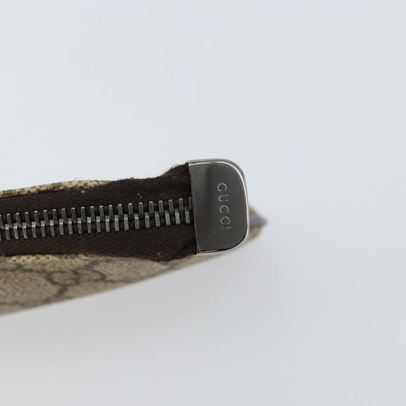 GUCCI GG Supreme Web Sherry Line Bag PVC Beige Silver 190553 0959 Auth 146121