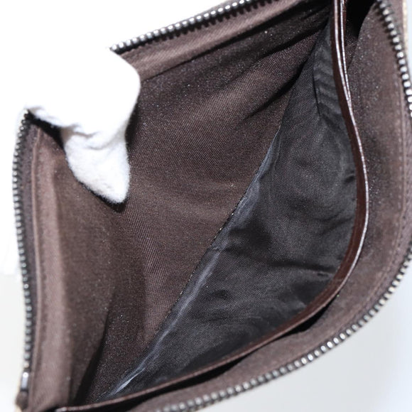 GUCCI GG Supreme Web Sherry Line Bag PVC Beige Silver 190553 0959 Auth 146121