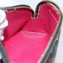 LOUIS VUITTON Multicolor Pochette Cosmetic Pouch Black M47355 LV Auth 146125-18