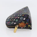 LOUIS VUITTON Multicolor Pochette Cosmetic Pouch Black M47355 LV Auth 146125-3