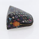 LOUIS VUITTON Multicolor Pochette Cosmetic Pouch Black M47355 LV Auth 146125A-4