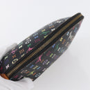 LOUIS VUITTON Multicolor Pochette Cosmetic Pouch Black M47355 LV Auth 146125-5