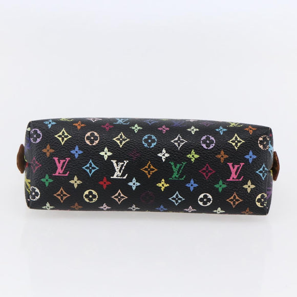 LOUIS VUITTON Multicolor Pochette Cosmetic Pouch Black M47355 LV Auth 146125A