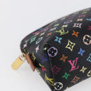LOUIS VUITTON Multicolor Pochette Cosmetic Pouch Black M47355 LV Auth 146125-14