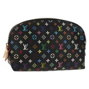 LOUIS VUITTON Monogram Multicolor Pochette Pouch Black M47355 LV Auth 146126V-1