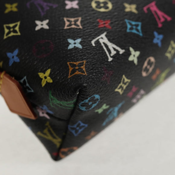 LOUIS VUITTON Monogram Multicolor Pochette Pouch Black M47355 LV Auth 146126V
