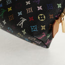 LOUIS VUITTON Monogram Multicolor Pochette Pouch Black M47355 LV Auth 146126V-16