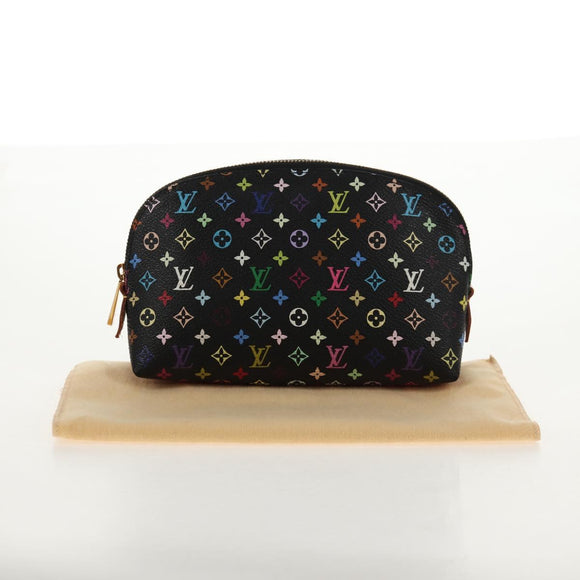 LOUIS VUITTON Monogram Multicolor Pochette Pouch Black M47355 LV Auth 146126V