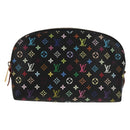 LOUIS VUITTON Monogram Multicolor Pochette Pouch Black M47355 LV Auth 146126V-13