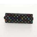 LOUIS VUITTON Monogram Multicolor Pochette Pouch Black M47355 LV Auth 146126V-6