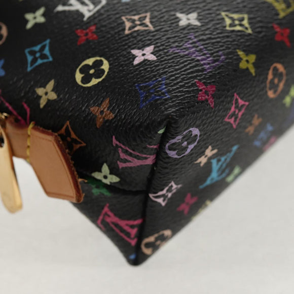 LOUIS VUITTON Monogram Multicolor Pochette Pouch Black M47355 LV Auth 146126V