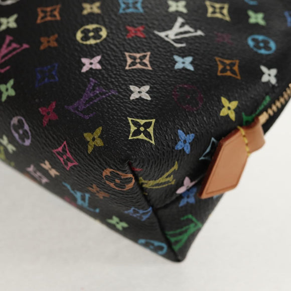 LOUIS VUITTON Monogram Multicolor Pochette Pouch Black M47355 LV Auth 146126V
