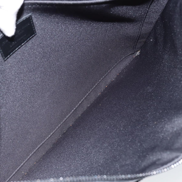 LOUIS VUITTON taiga rainbow Chain Pochette A4 Bag Black M30347 LV Auth 146128