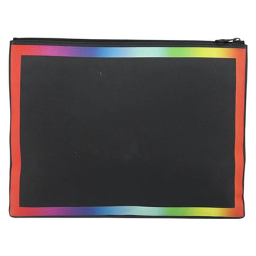 LOUIS VUITTON taiga rainbow Chain Pochette A4 Bag Black M30347 LV Auth 146128 - 0