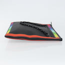 LOUIS VUITTON taiga rainbow Chain Pochette A4 Bag Black M30347 LV Auth 146128-3