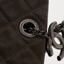 CHANEL Matelasse Chain Shoulder Bag Caviar Skin Brown CC Auth 146129-10