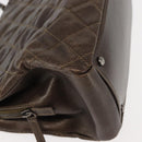 CHANEL Matelasse Chain Shoulder Bag Caviar Skin Brown CC Auth 146129-12