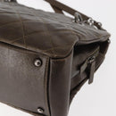 CHANEL Matelasse Chain Shoulder Bag Caviar Skin Brown CC Auth 146129-15