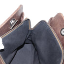 CHANEL Matelasse Chain Shoulder Bag Caviar Skin Brown CC Auth 146129-21