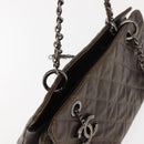 CHANEL Matelasse Chain Shoulder Bag Caviar Skin Brown CC Auth 146129-6