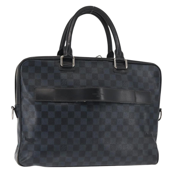 LOUIS VUITTON Damier Cobalt Porte Documents Business Bag N41347 LV Auth 146133