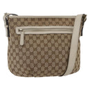 GUCCI GG Canvas Shoulder Bag outlet Beige Auth 146141-1