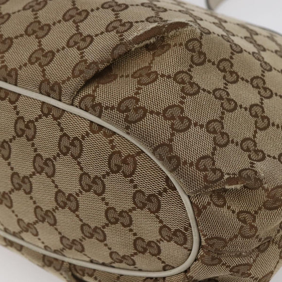 GUCCI GG Canvas Shoulder Bag outlet Beige Auth 146141