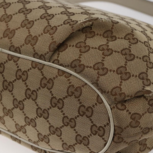 GUCCI GG Canvas Shoulder Bag outlet Beige Auth 146141