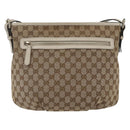 GUCCI GG Canvas Shoulder Bag outlet Beige Auth 146141-13