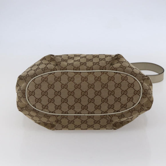 GUCCI GG Canvas Shoulder Bag outlet Beige Auth 146141