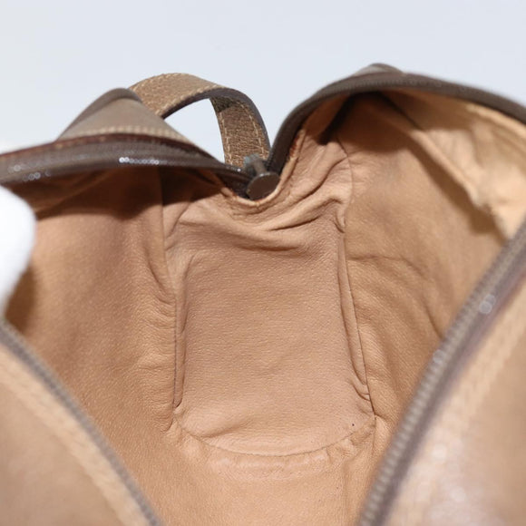 GUCCI GG Canvas Web Sherry Line Shoulder Bag PVC Leather Beige Red Auth 146142