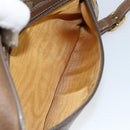 GUCCI GG Canvas Web Sherry Line Shoulder Bag PVC Leather Beige Red Auth 146142-20