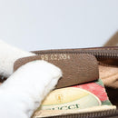 GUCCI GG Canvas Web Sherry Line Shoulder Bag PVC Leather Beige Red Auth 146142-21