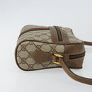 GUCCI GG Canvas Web Sherry Line Shoulder Bag PVC Leather Beige Red Auth 146142-4