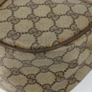 GUCCI GG Canvas Web Sherry Line Shoulder Bag PVC Leather Beige Red Auth 146143-10