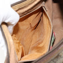 GUCCI GG Canvas Web Sherry Line Shoulder Bag PVC Leather Beige Red Auth 146143-21