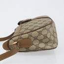 GUCCI GG Canvas Web Sherry Line Shoulder Bag PVC Leather Beige Red Auth 146143-5