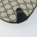 GUCCI GG Canvas Sherry Line Shoulder Bag PVC Leather Navy Red Auth 146144-15